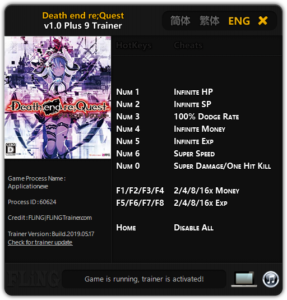 Death End Request Trainer screenshot