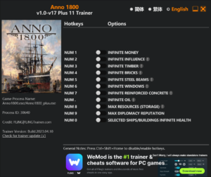 Anno 1800 Trainer 1671952904 Trainer screenshot