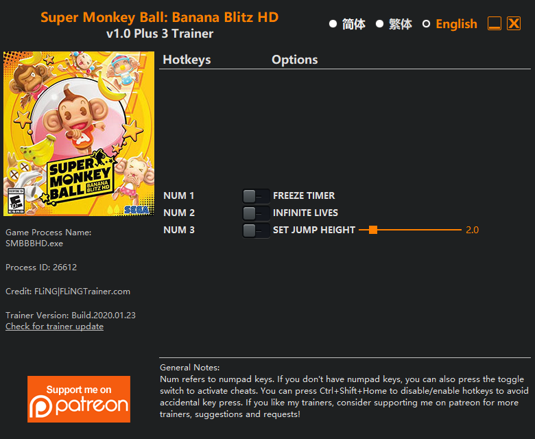 Super Monkey Ball Banana Blitz Hd Trainer screenshot