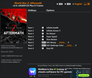 World War Z Trainer screenshot