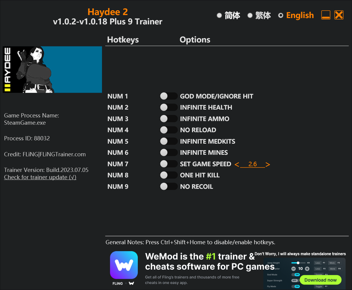 Haydee 2 Trainer screenshot