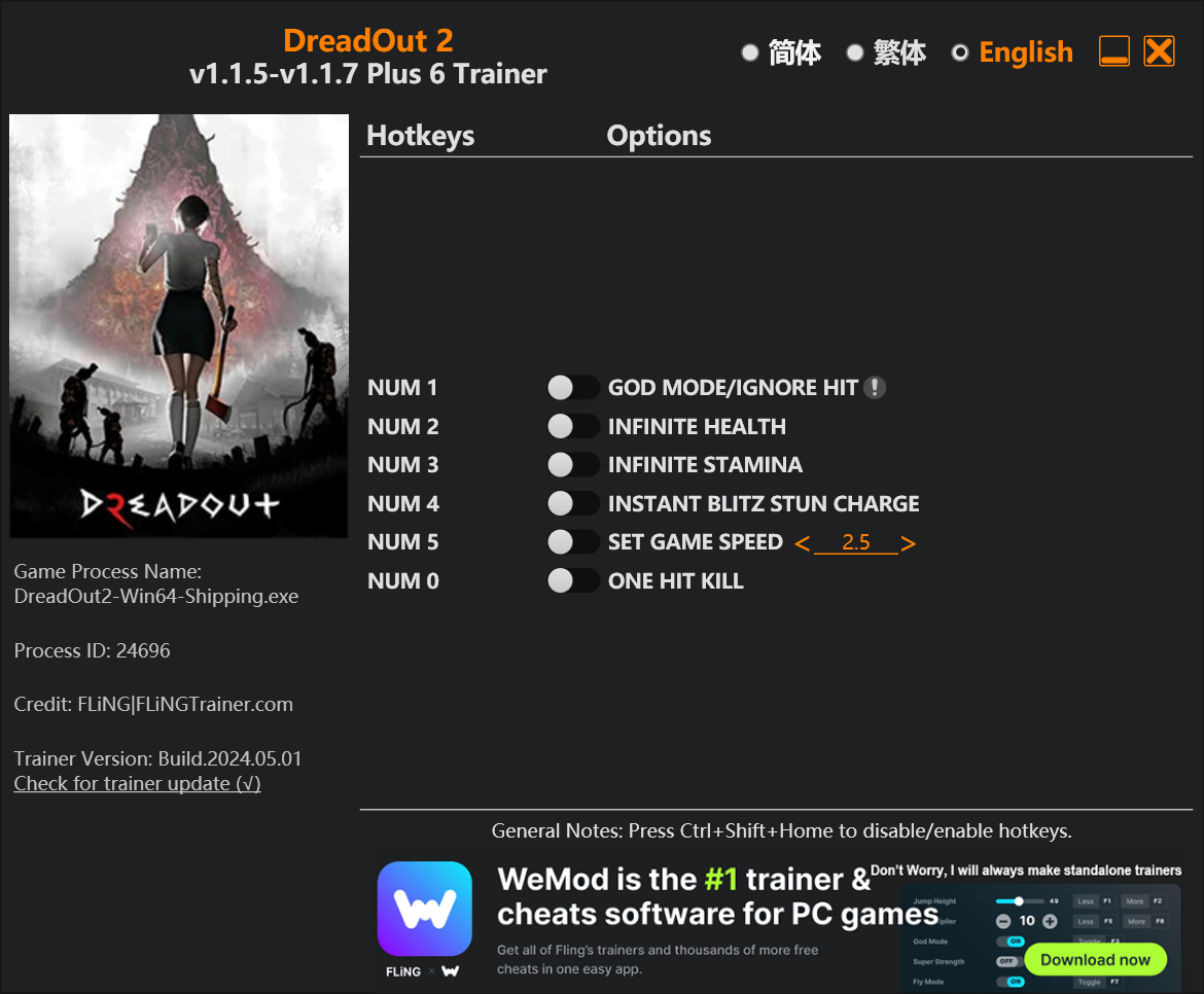 Dreadout 2 Trainer screenshot