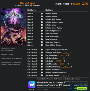 The Spell Brigade Trainer screenshot