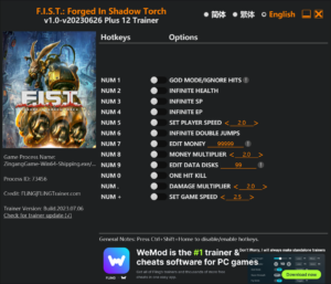 F I S T Forged in Shadow Torch Trainer screenshot