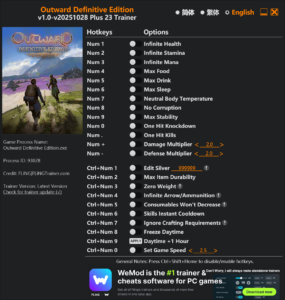 Outward Definitive Edition Trainer screenshot