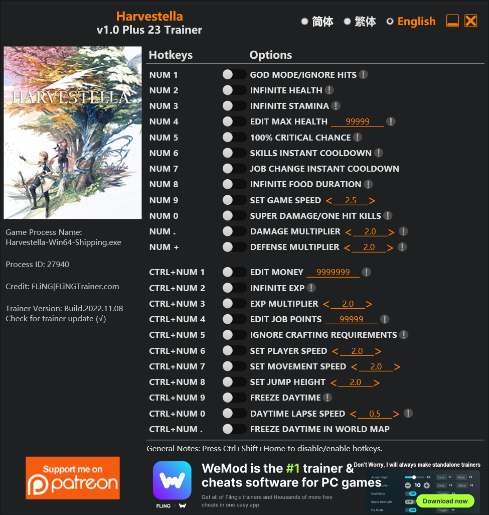 Harvestella Trainer screenshot