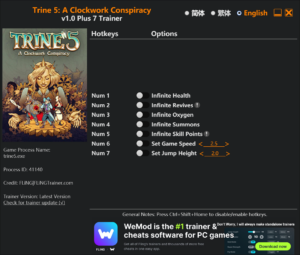Trine 5 a Clockwork Conspiracy Trainer screenshot