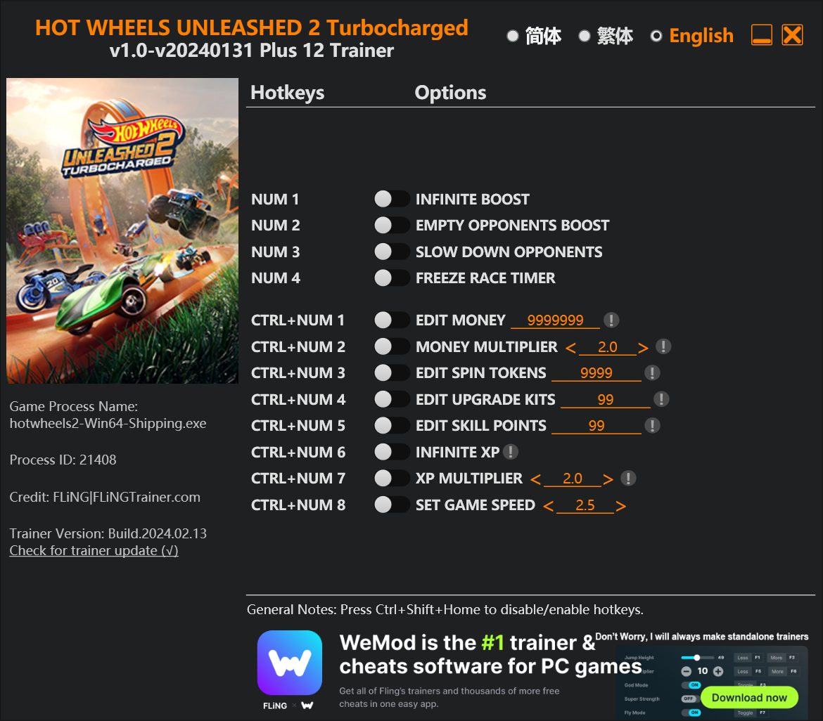 Hot Wheels Unleashed 2 Turbocharged Trainer screenshot