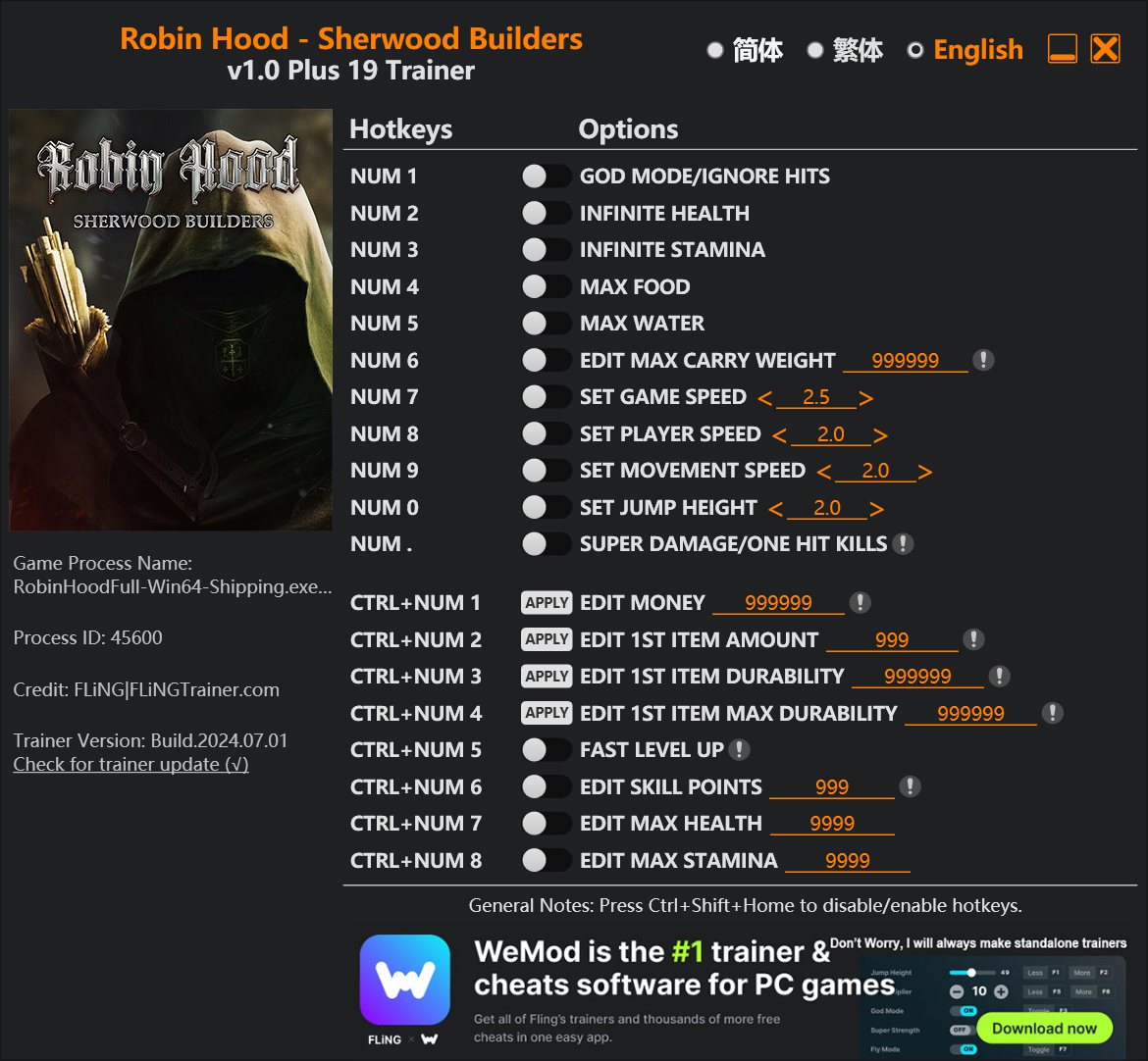 Robin Hood Sherwood Builders Trainer screenshot