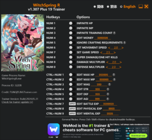 Witchspring R Trainer screenshot