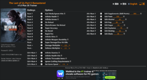 The Last of Us Part II Remastered Trainer screenshot