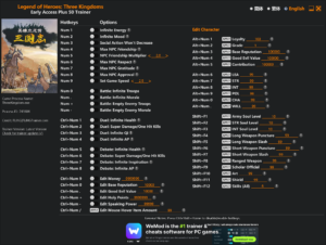 Legend of Heroes Three Kingdoms Trainer screenshot
