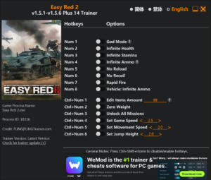 Easy Red 2 Trainer screenshot