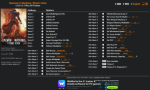 Daemon X Machina Titanic Scion Trainers Trainer screenshot