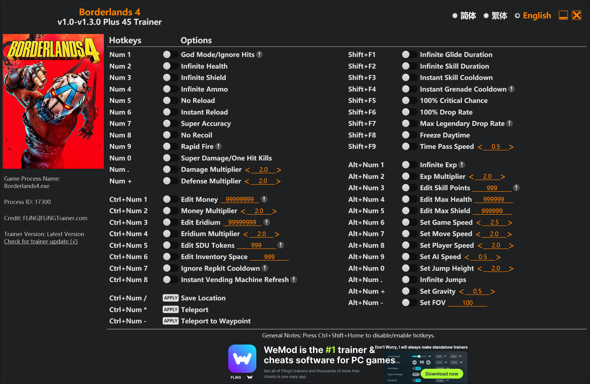 Borderlands 4 Trainer screenshot