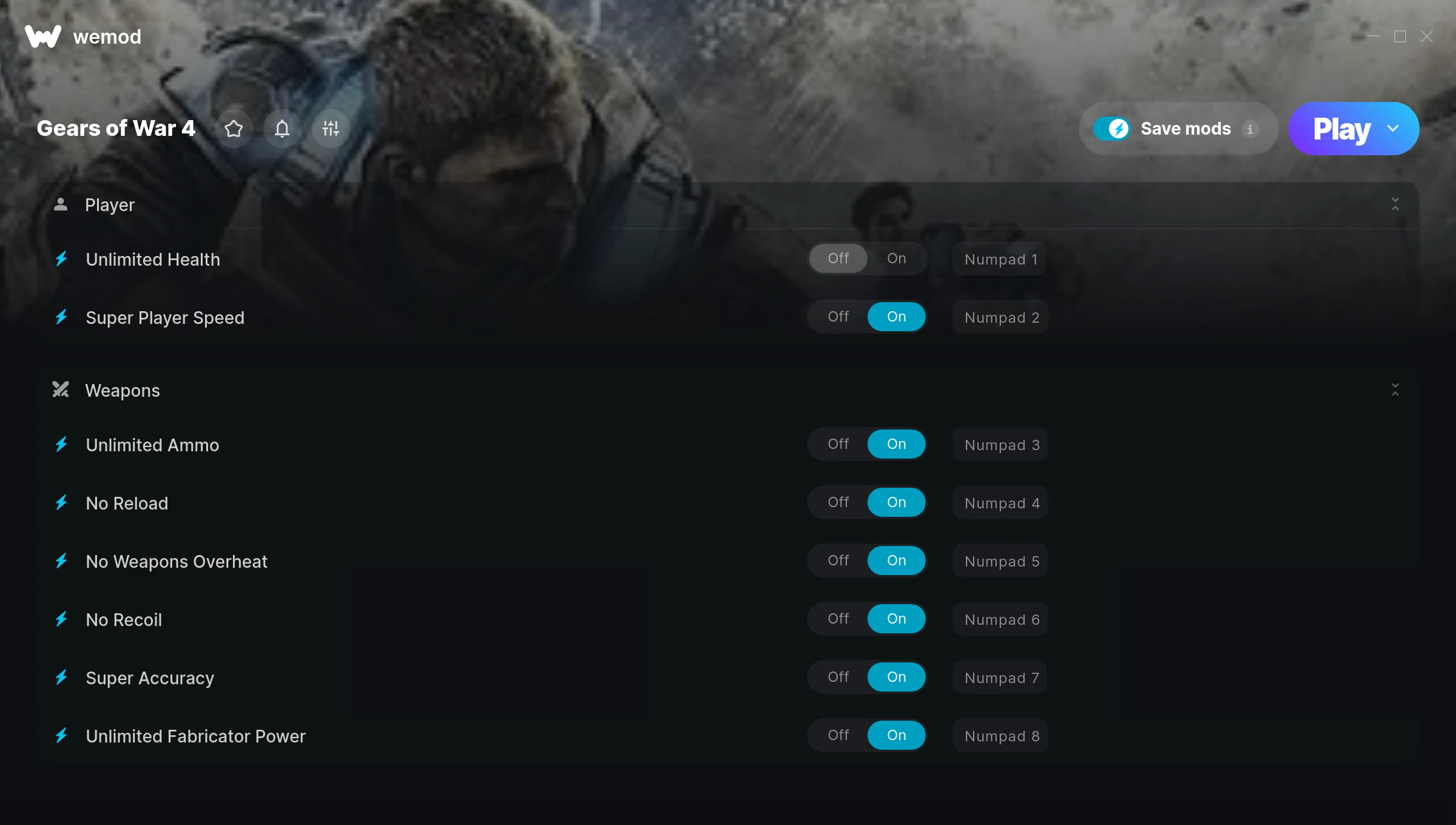 Gears of War 4 Trainer screenshot