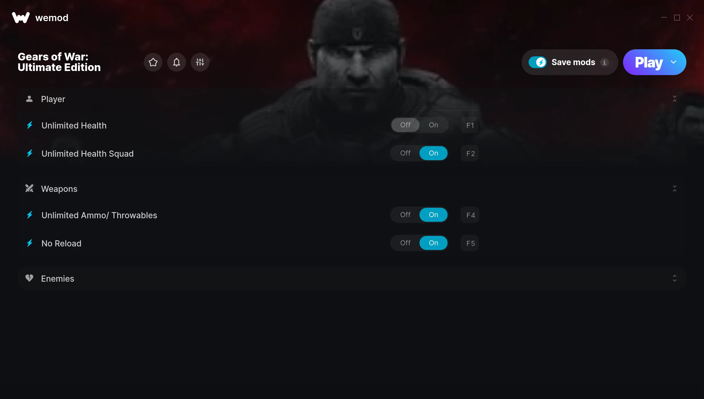Gears of War: Ultimate Edition Trainer screenshot