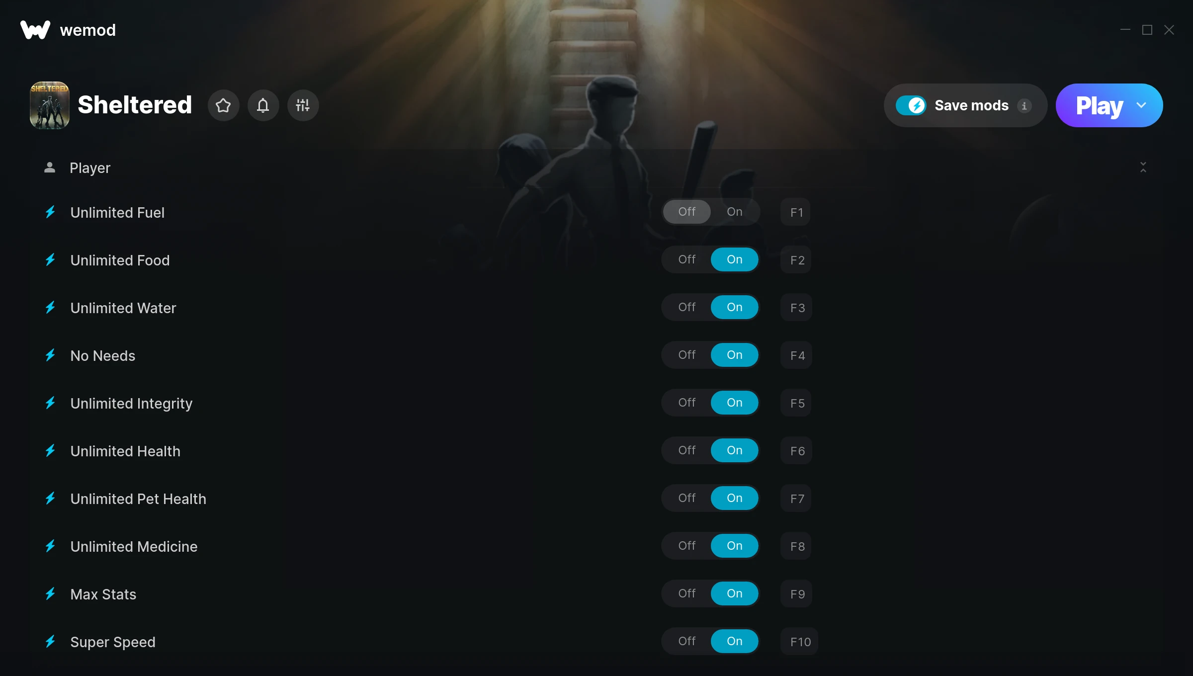 Sheltered Trainer screenshot