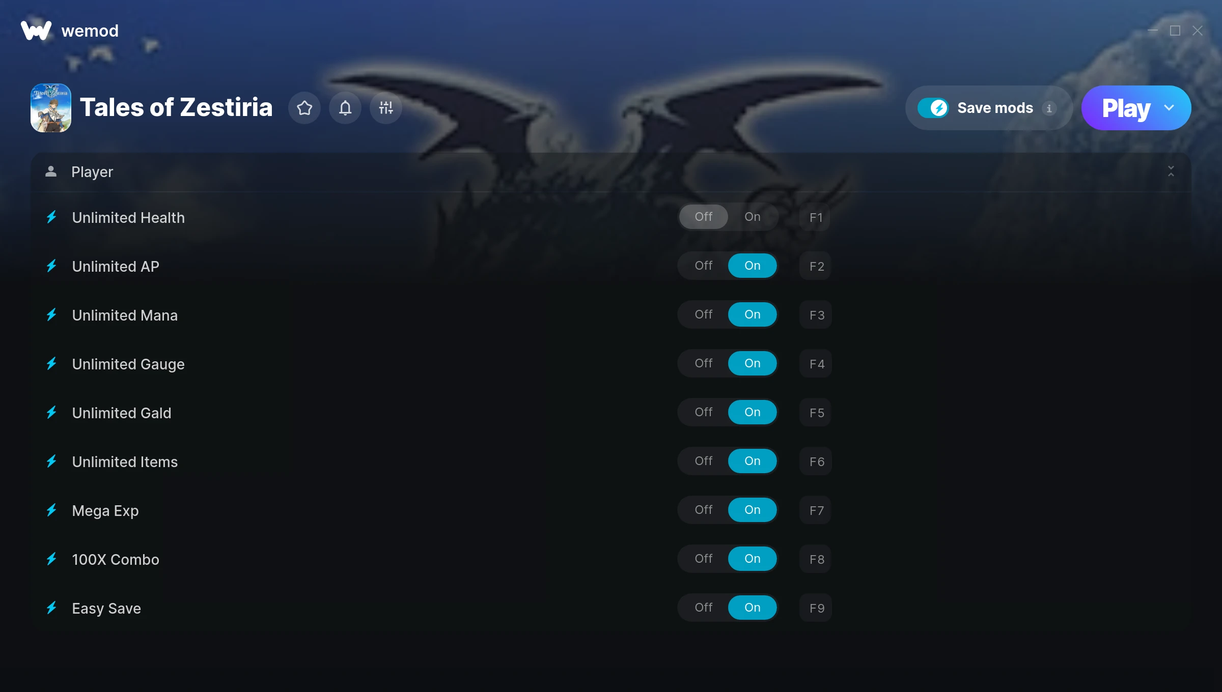 Tales of Zestiria Trainer screenshot