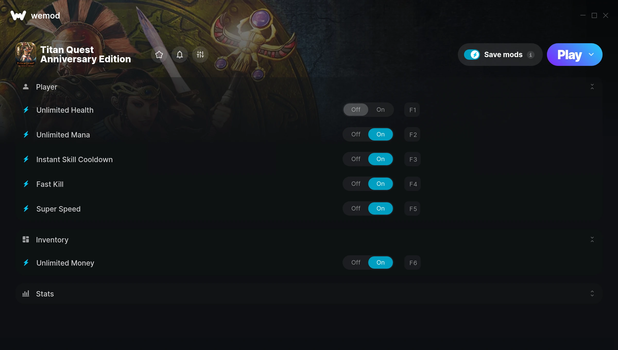 Titan Quest Anniversary Edition Trainer screenshot