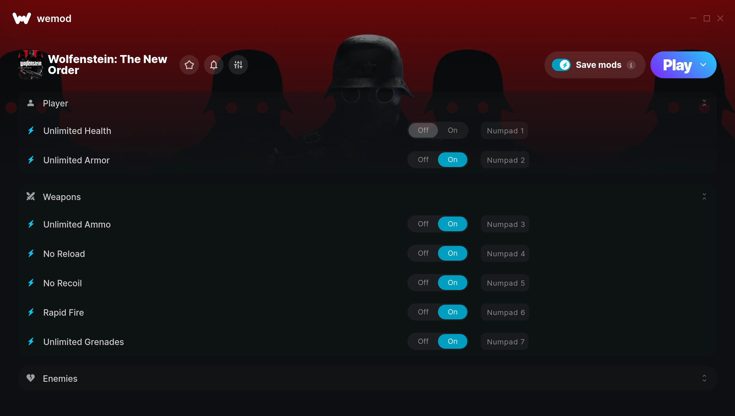 Wolfenstein: The New Order Trainer screenshot