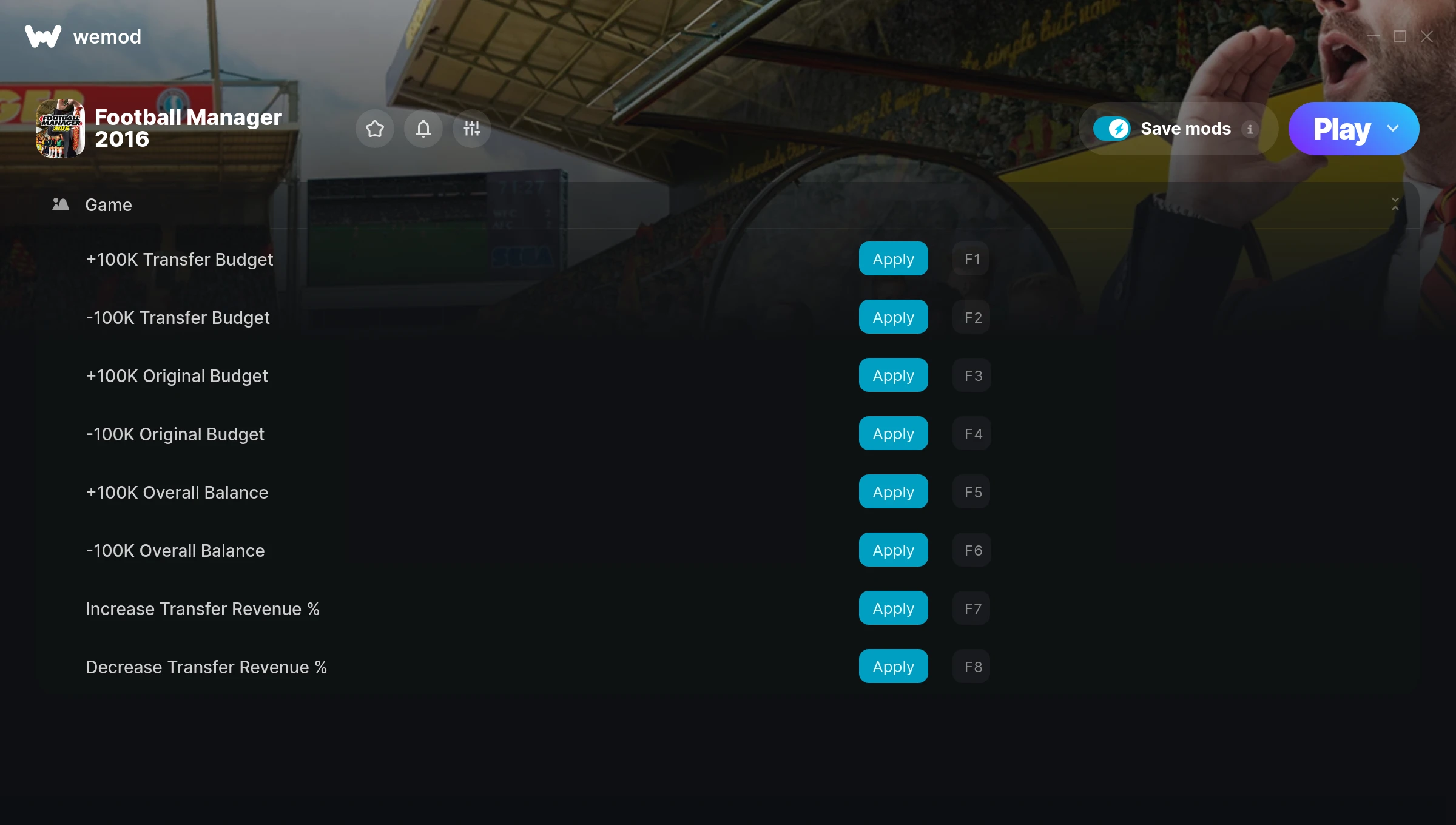 Football Manager 2016 Trainer screenshot