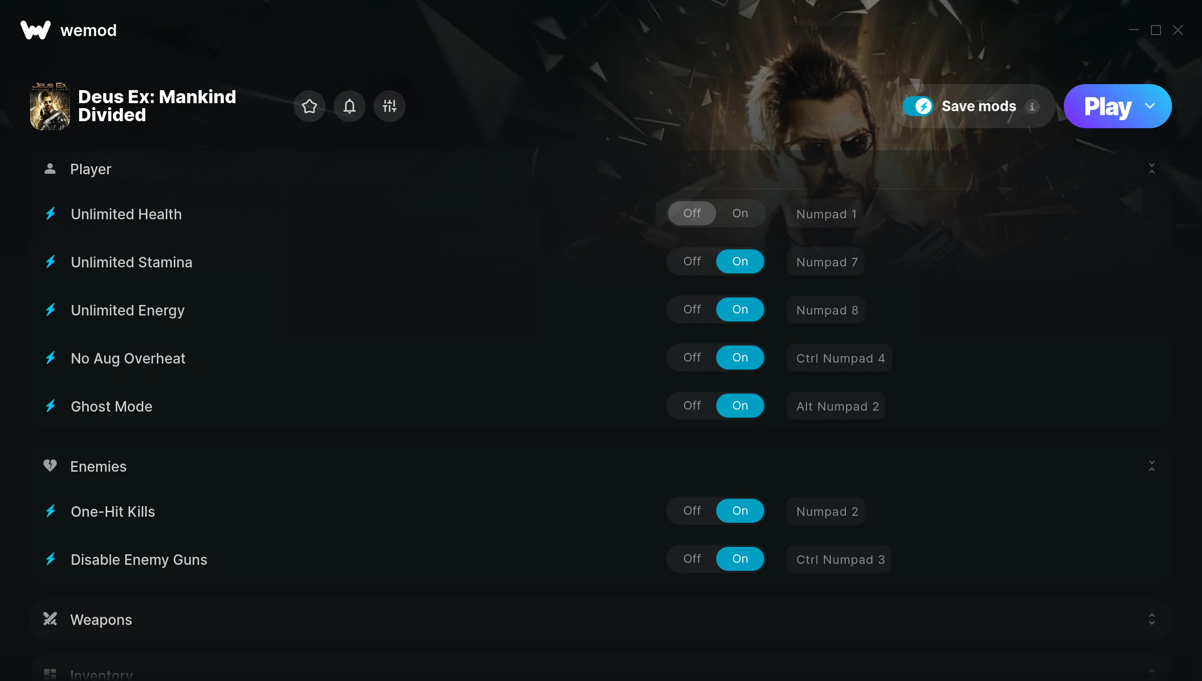 Deus Ex Mankind Divided Trainer screenshot