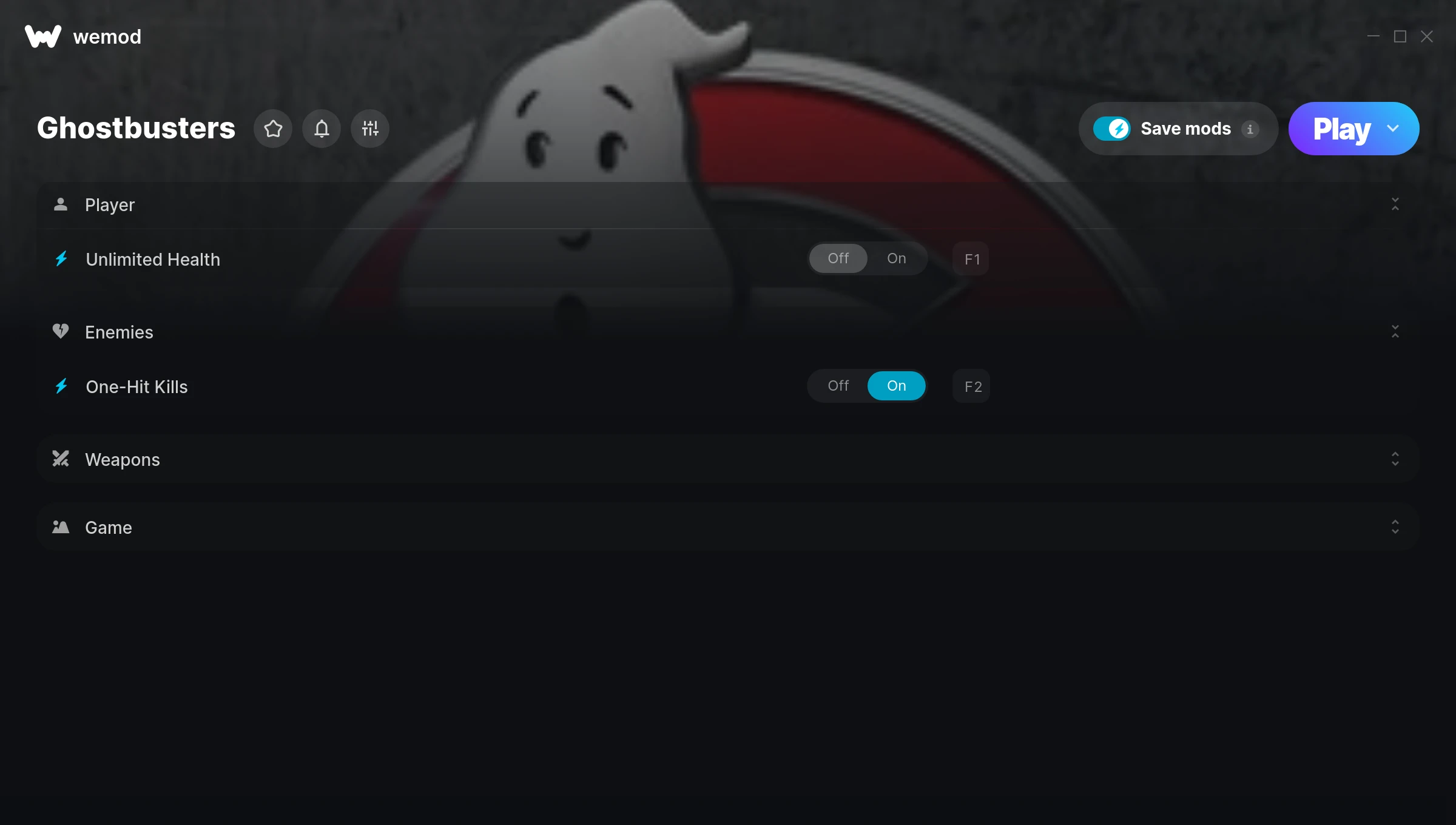 Ghostbusters Trainer screenshot