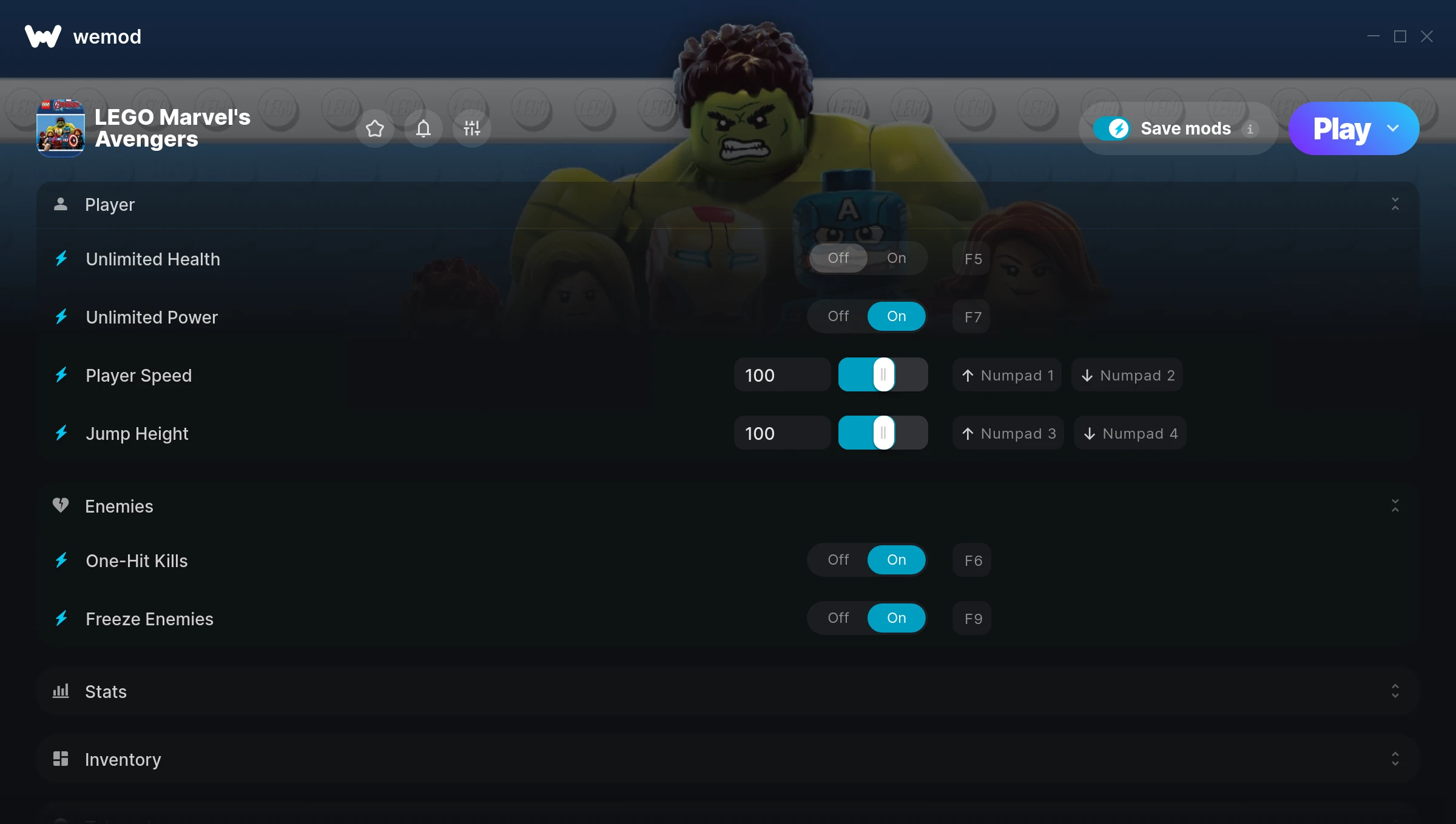 LEGO Marvel's Avengers Trainer screenshot