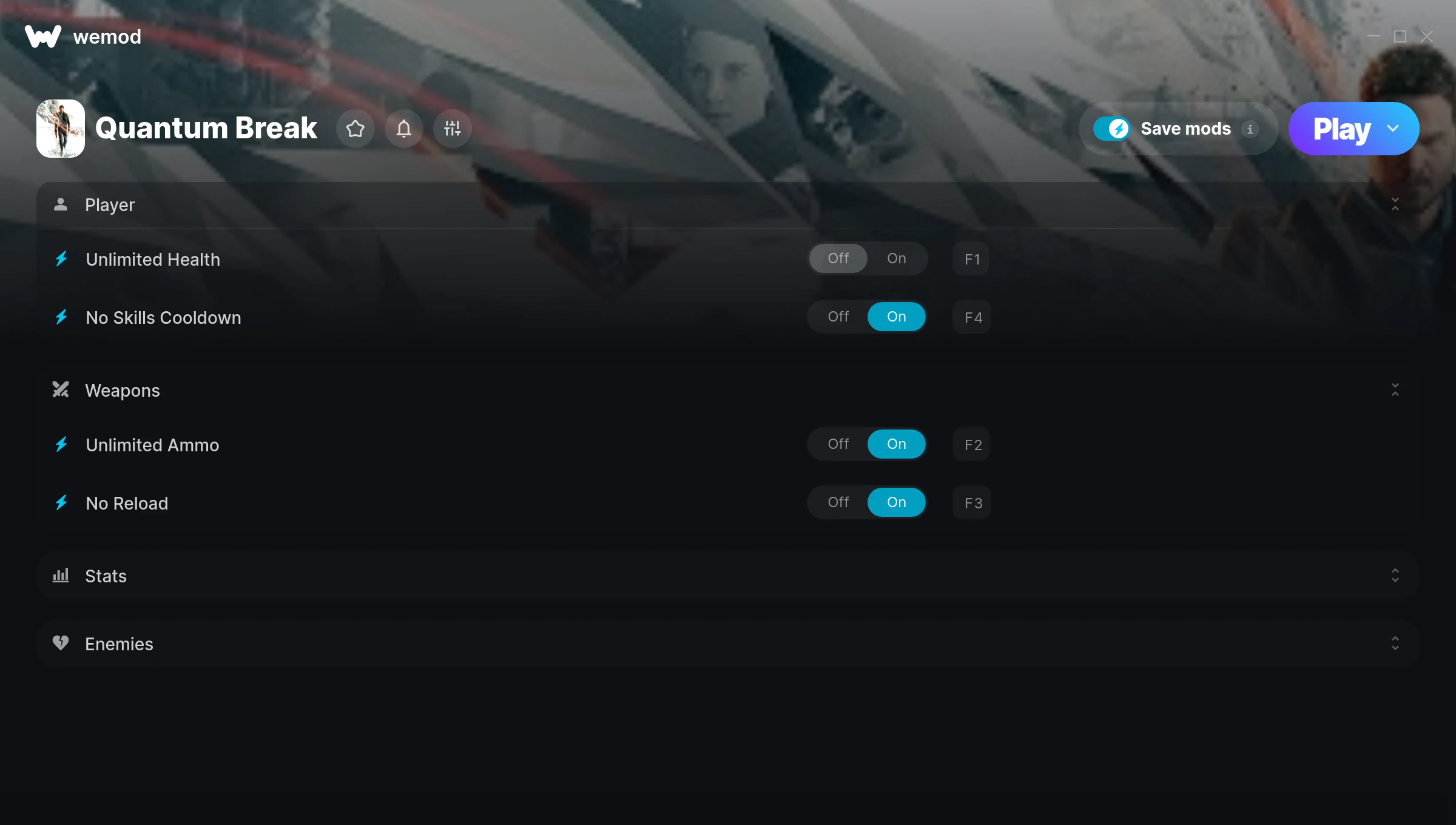 Quantum Break Trainer screenshot