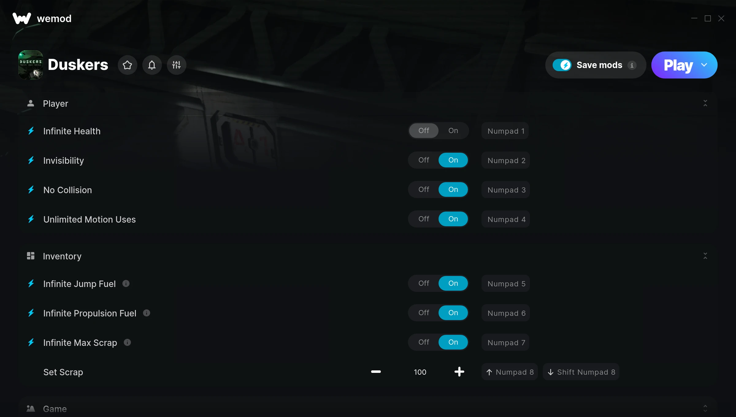 Duskers Trainer screenshot