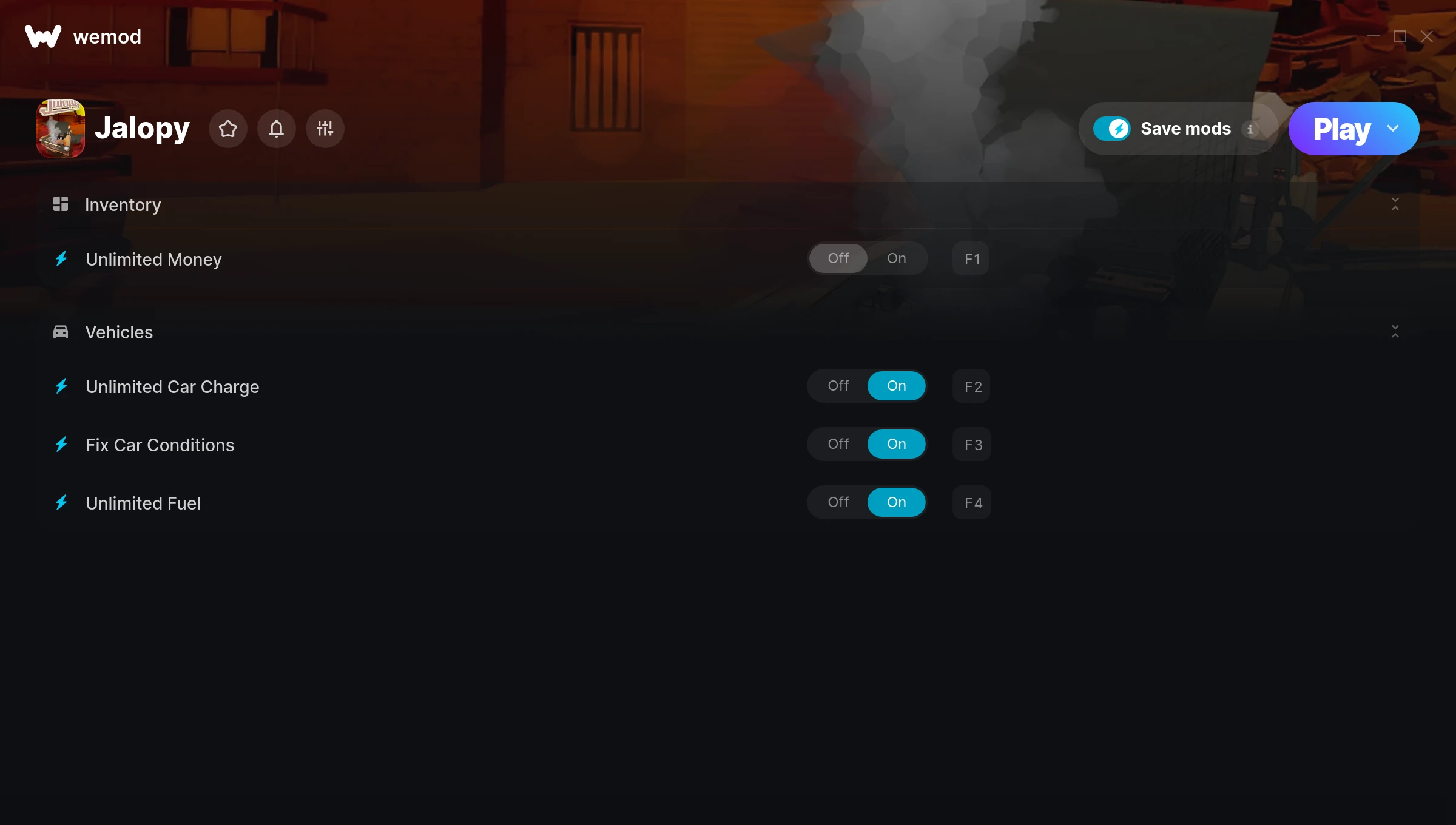 Jalopy Trainer screenshot