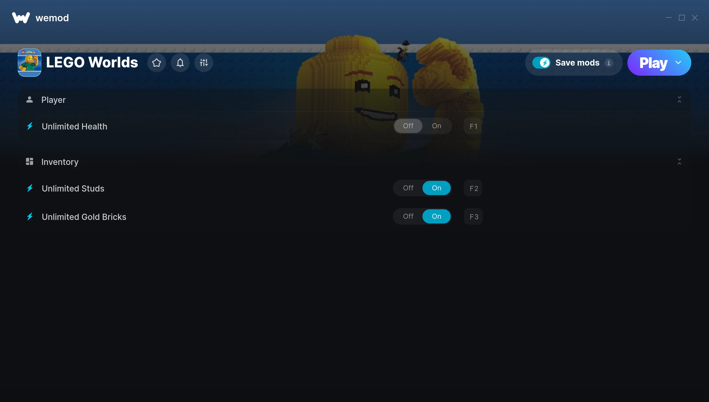 LEGO Worlds Trainer screenshot