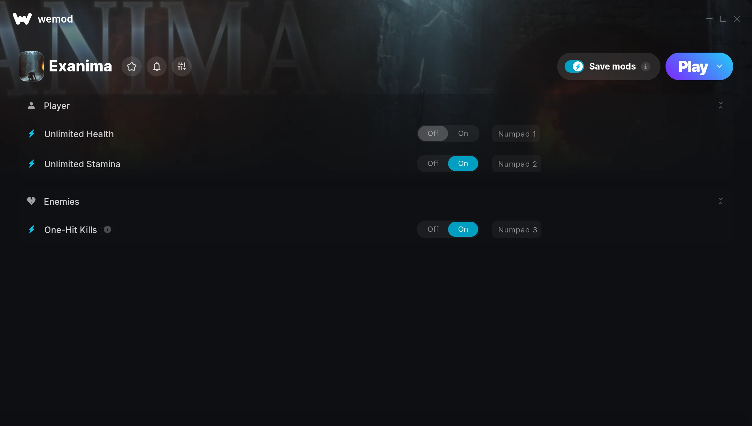 Exanima Trainer screenshot