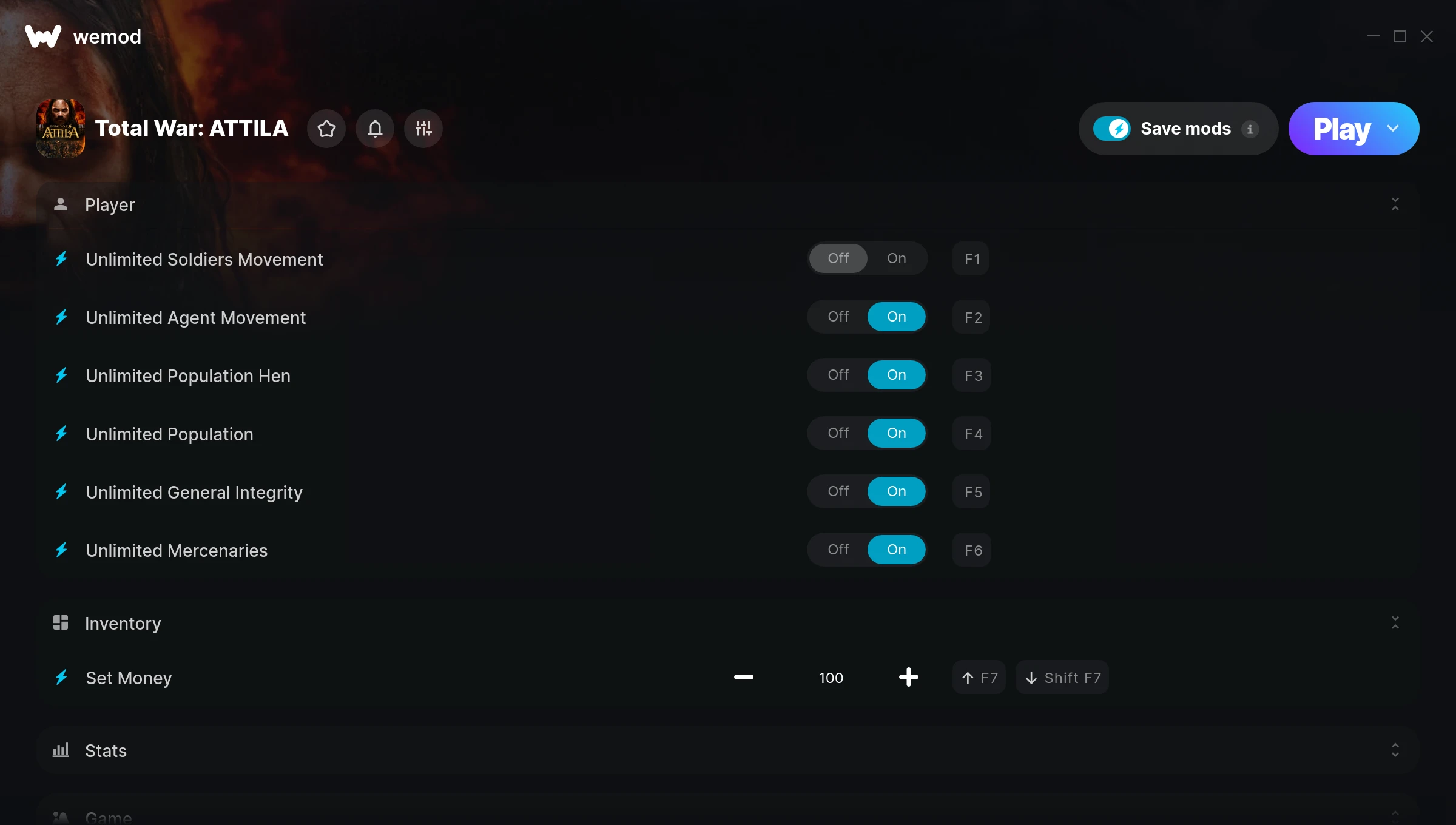 Total War: ATTILA Trainer screenshot