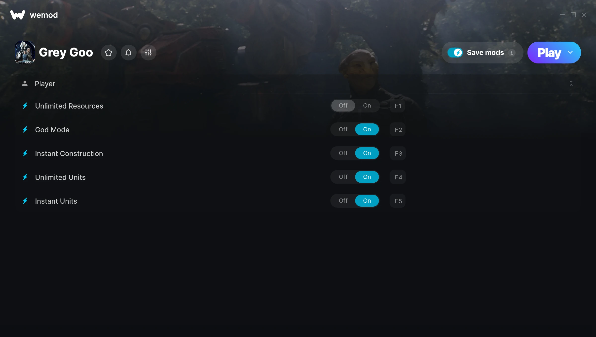 Grey Goo Trainer screenshot
