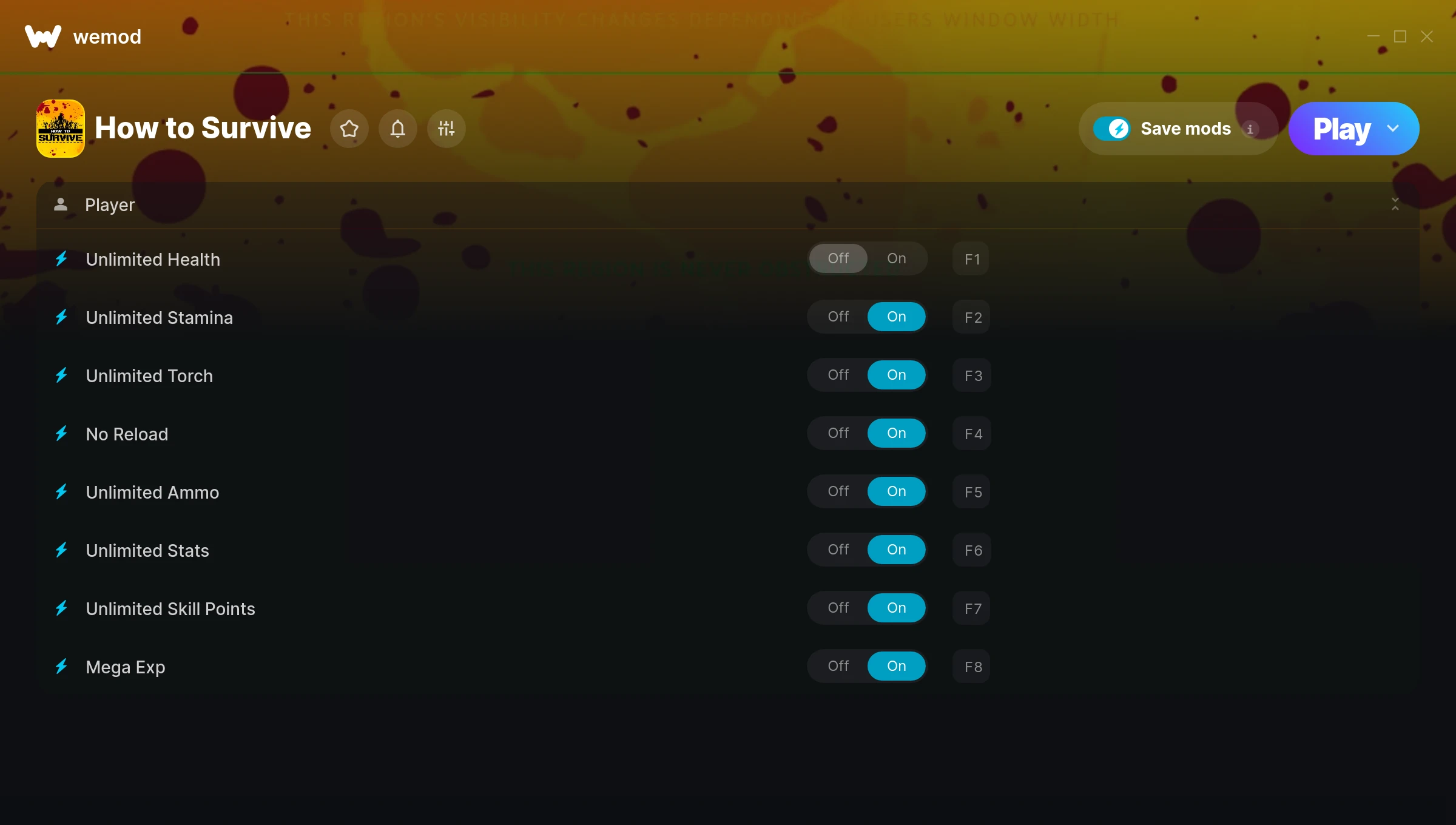 How to Survive Trainer screenshot
