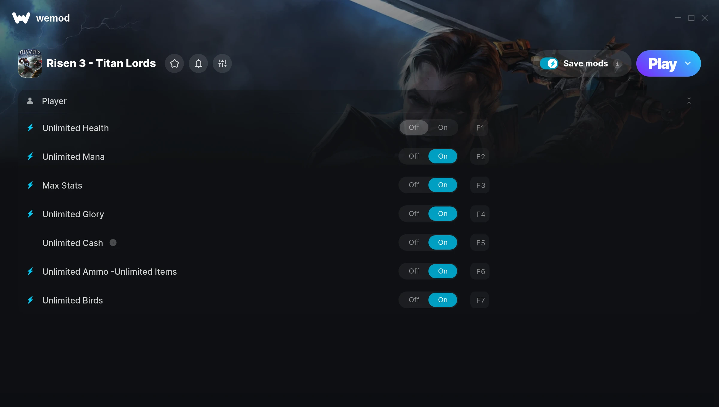 Risen 3 - Titan Lords Trainer screenshot