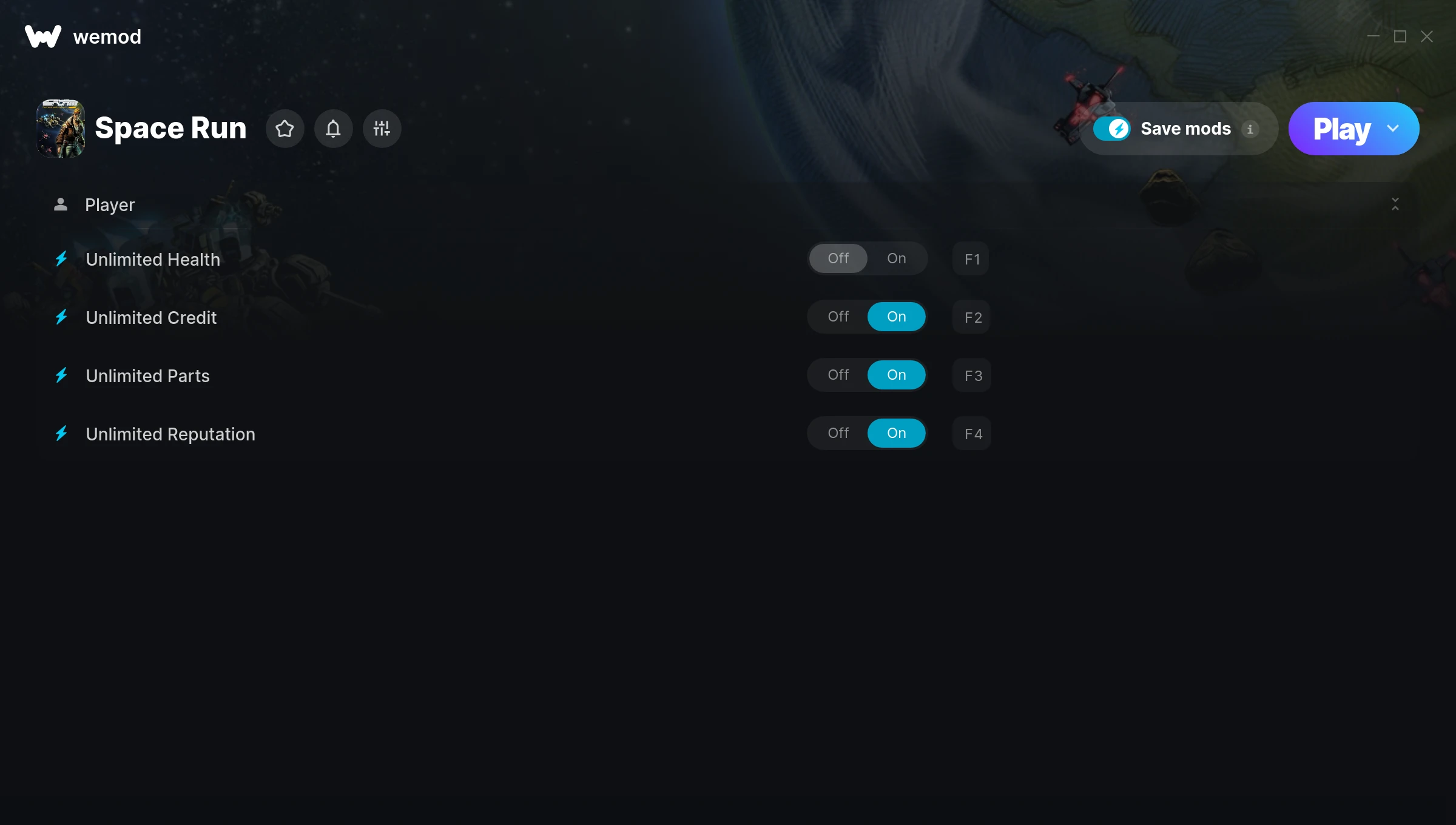 Space Run Trainer screenshot
