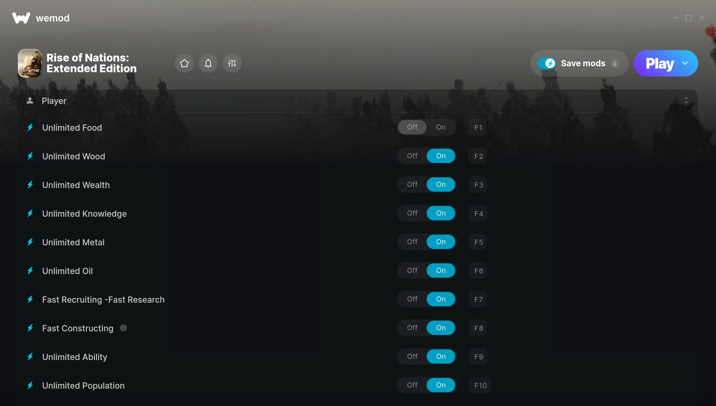 Rise of Nations: Extended Edition Trainer screenshot