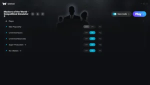 Masters of the World - Geopolitical Simulator 3 Trainer screenshot