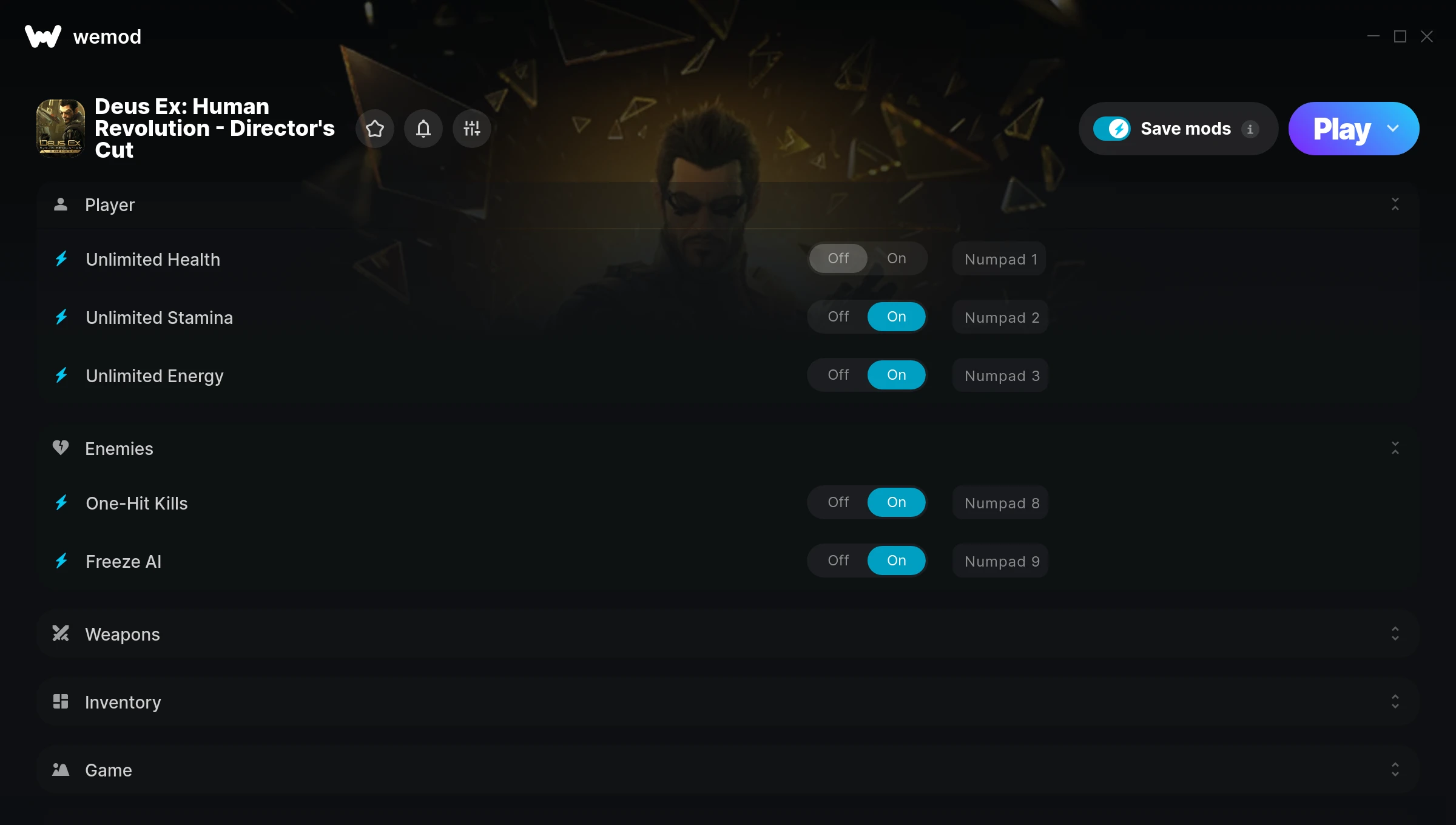 Deus Ex: Human Revolution - Director's Cut Trainer screenshot