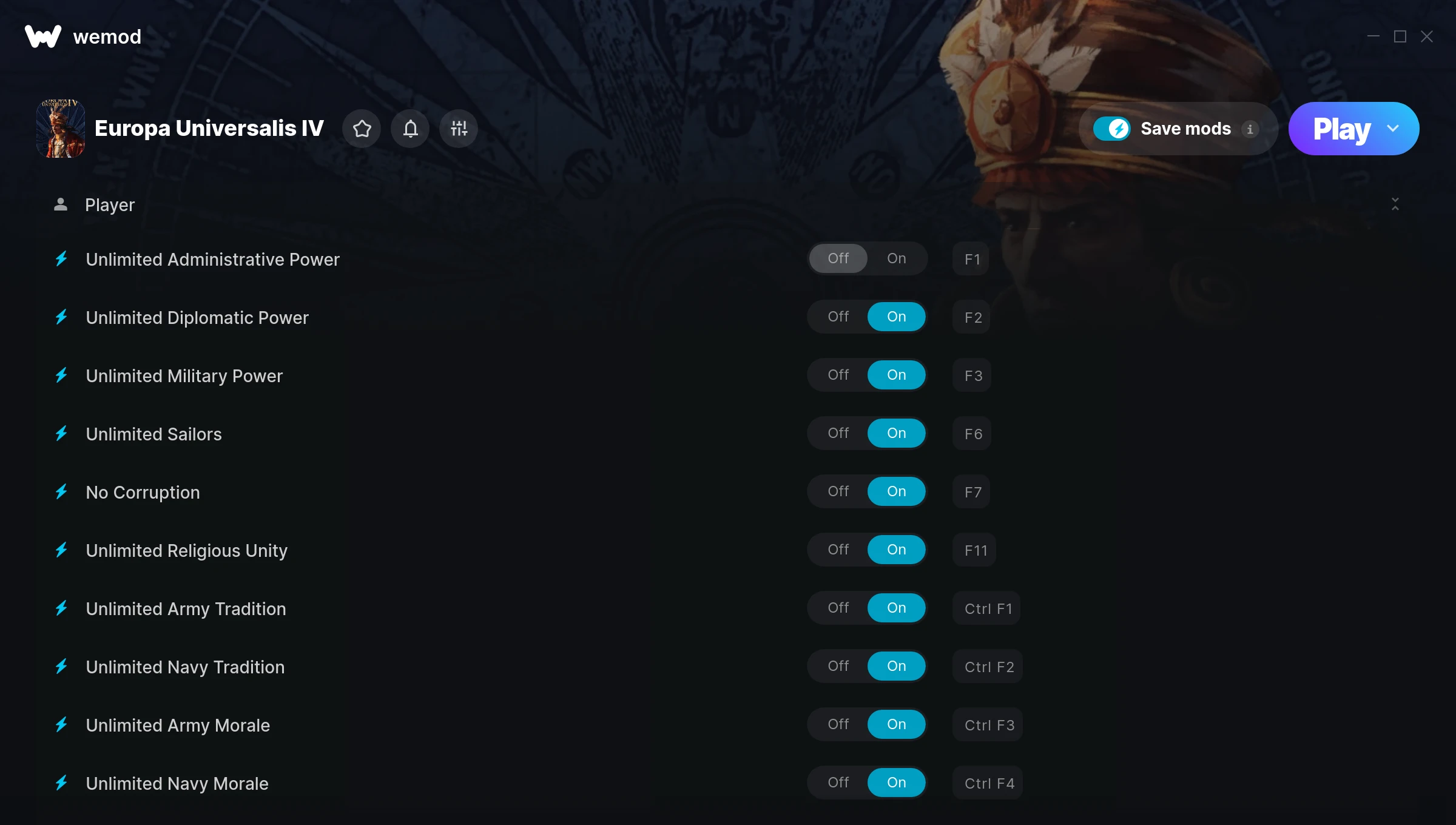 Europa Universalis IV Trainer screenshot