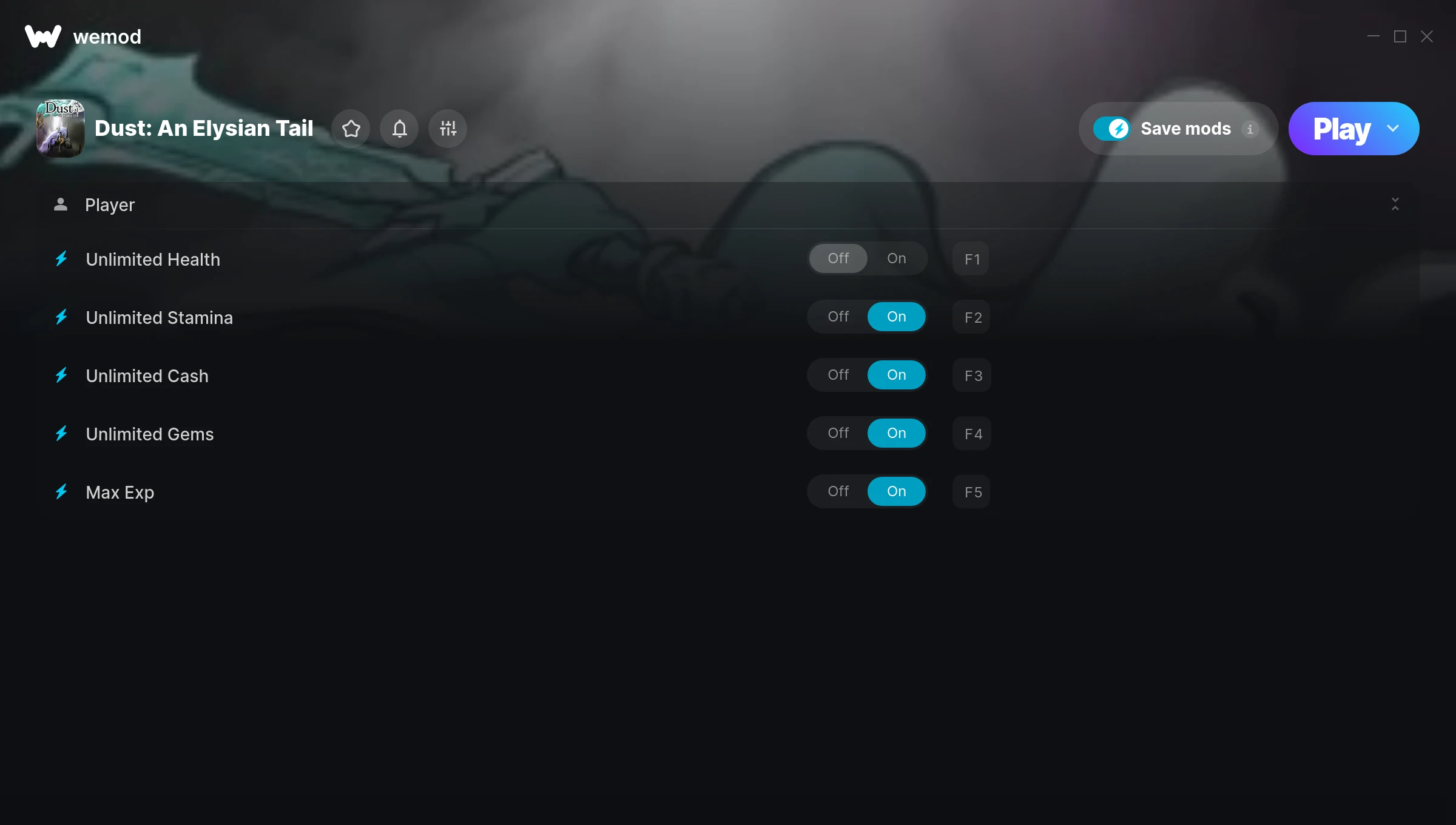 Dust: An Elysian Tail Trainer screenshot