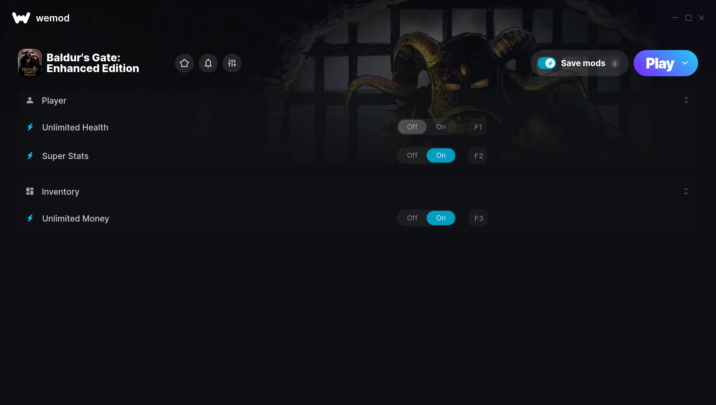 Baldur's Gate: Enhanced Edition Trainer screenshot