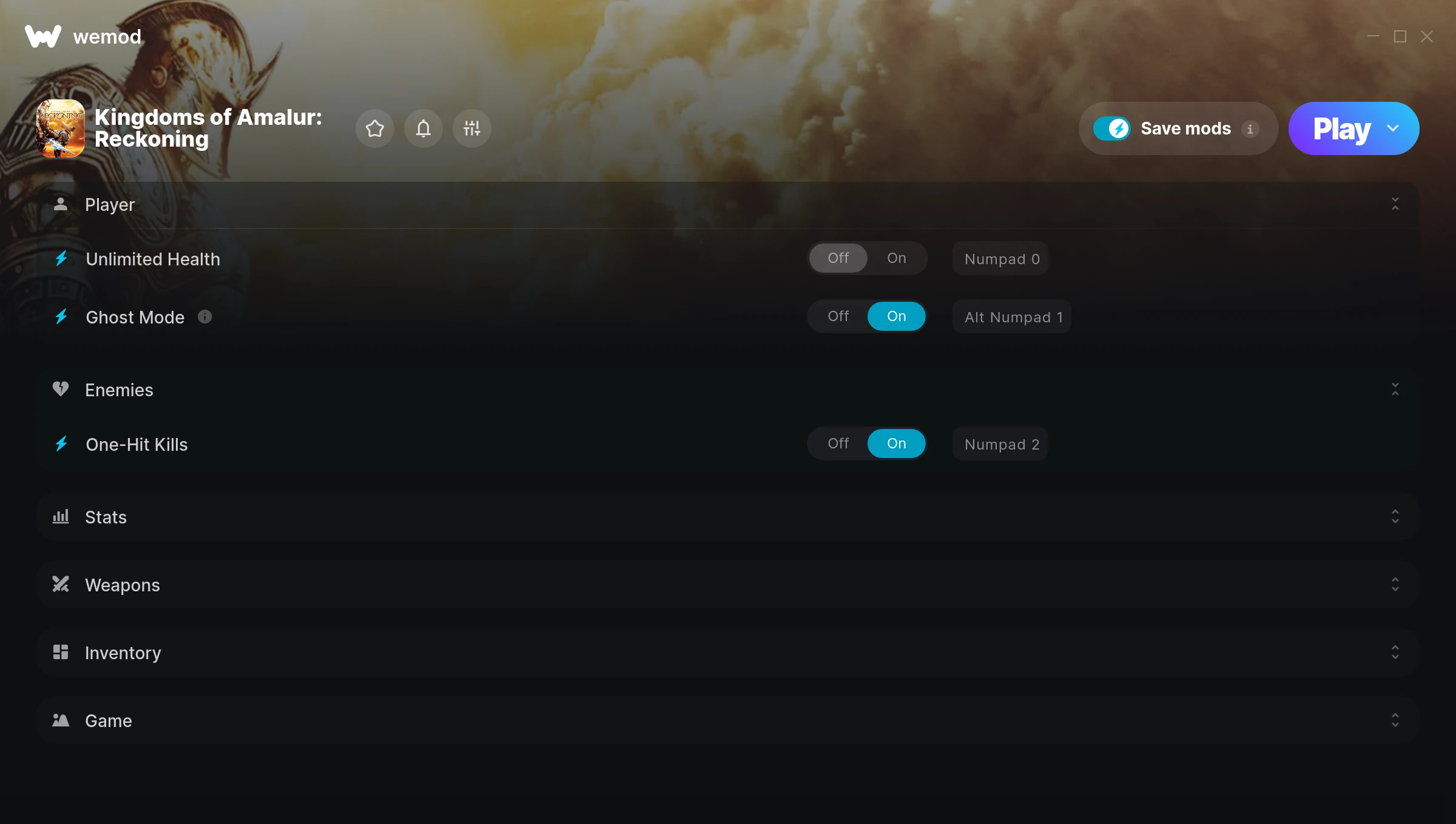 Kingdoms of Amalur: Reckoning Trainer screenshot