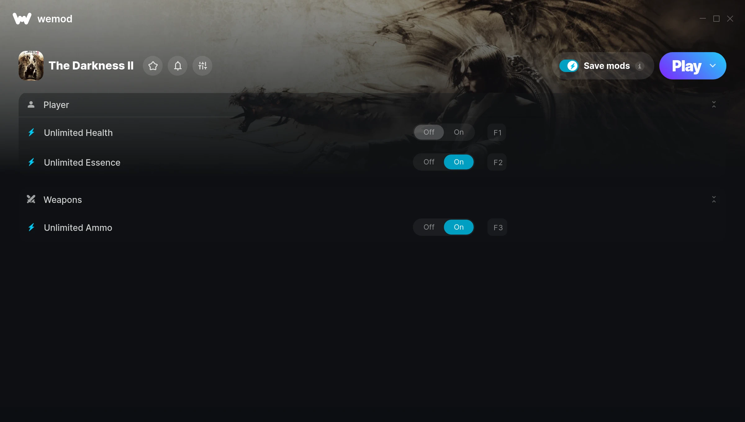 The Darkness II Trainer screenshot