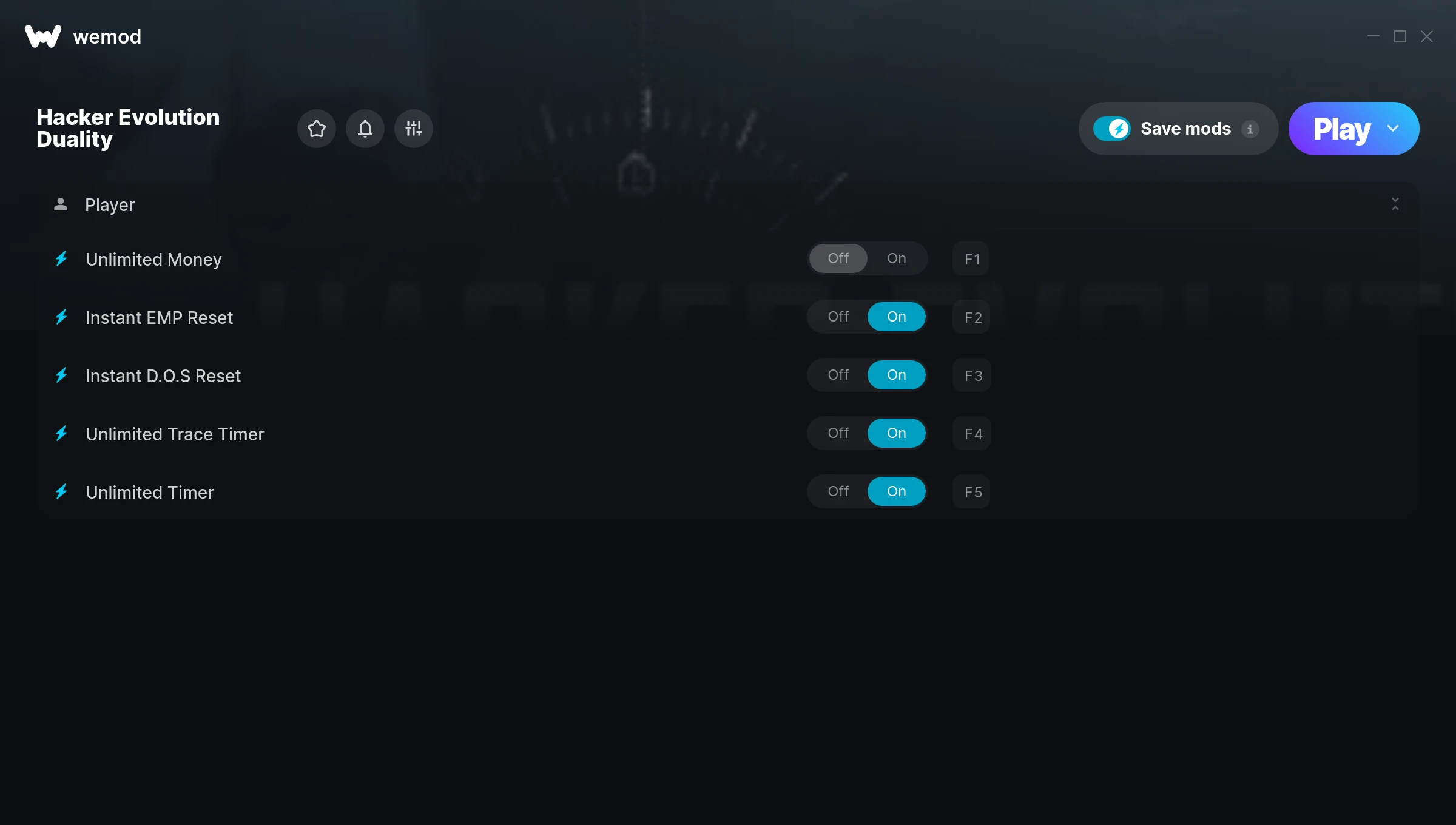 Hacker Evolution Duality Trainer screenshot