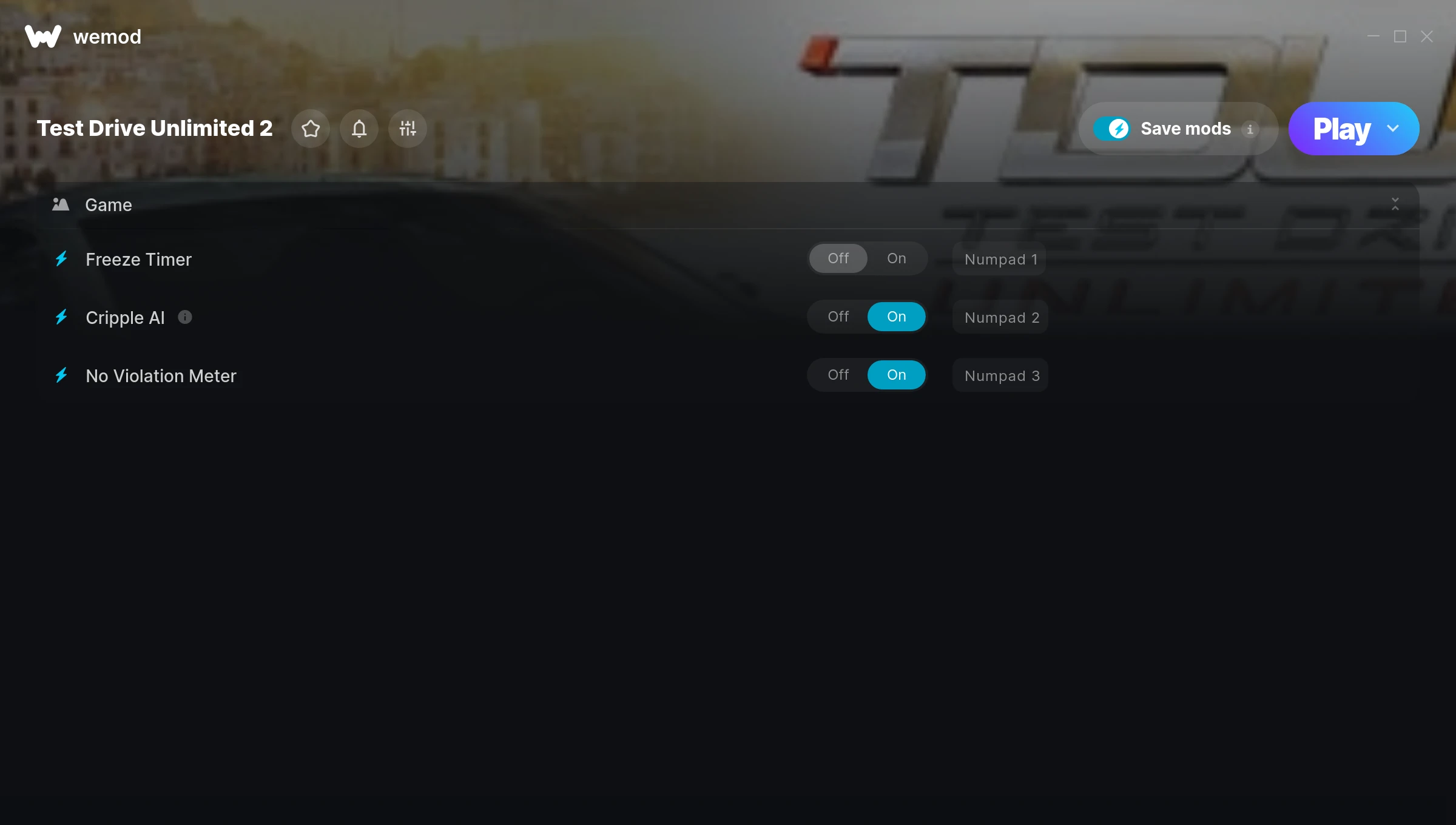 Test Drive Unlimited 2 Trainer screenshot