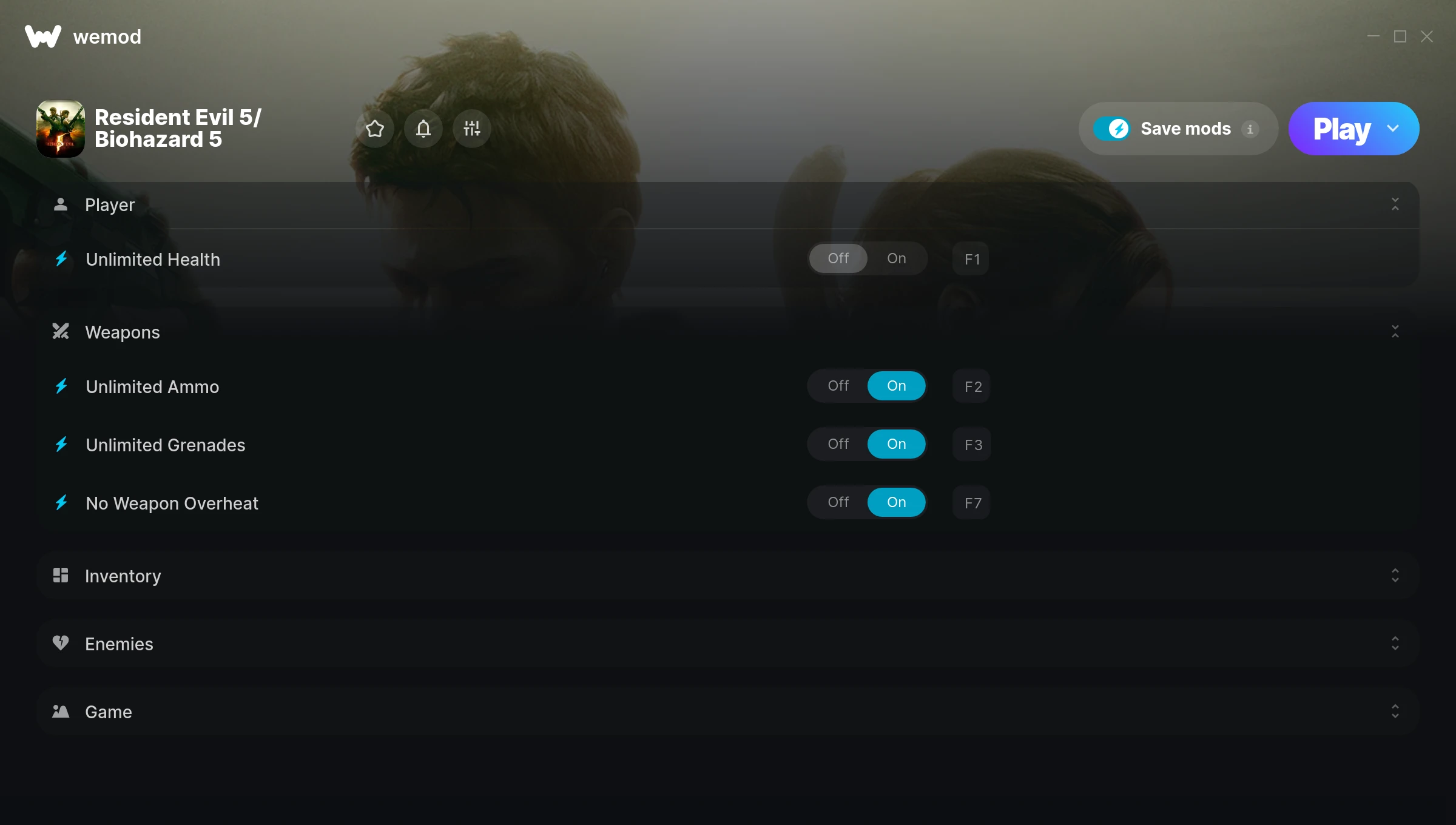 Resident Evil 5/ Biohazard 5 Trainer screenshot